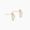Boucles D'oreilles Puces Bathilde Or Jaune Diamant