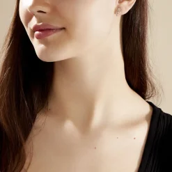 Boucles D'oreilles Puces Bathilde Or Jaune Diamant