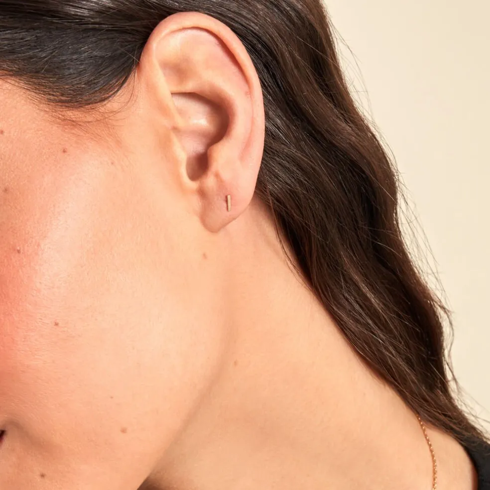 Boucles D'oreilles Puces Baari Or Jaune