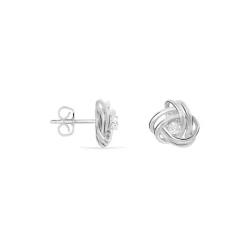 Boucles D'oreilles Puces Bouton D'or Argent Blanc Oxyde De Zirconium