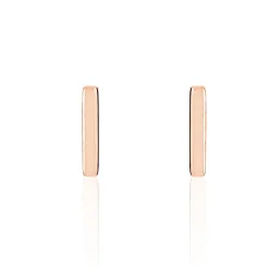 Boucles D'oreilles Puces Birati Argent Rose