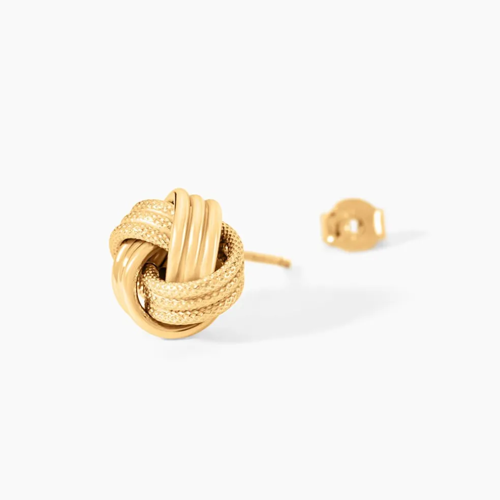 Boucles D'Oreilles Puces Bastiaan Or Jaune