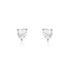 Boucles D'oreilles Puces Breana Argent Blanc Oxyde De Zirconium