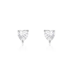 Boucles D'oreilles Puces Breana Argent Blanc Oxyde De Zirconium