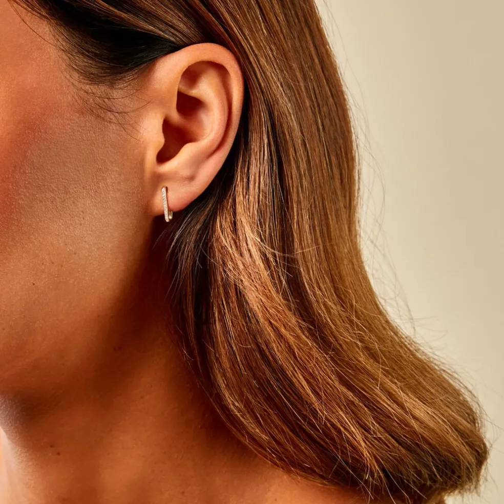 Boucles D'Oreilles Puces Bettino Or Jaune Diamant