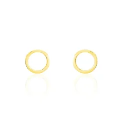 Boucles D'oreilles Puces Berangere Cercle Or Jaune