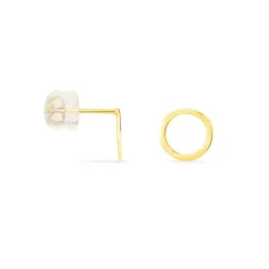 Boucles D'oreilles Puces Berangere Cercle Or Jaune