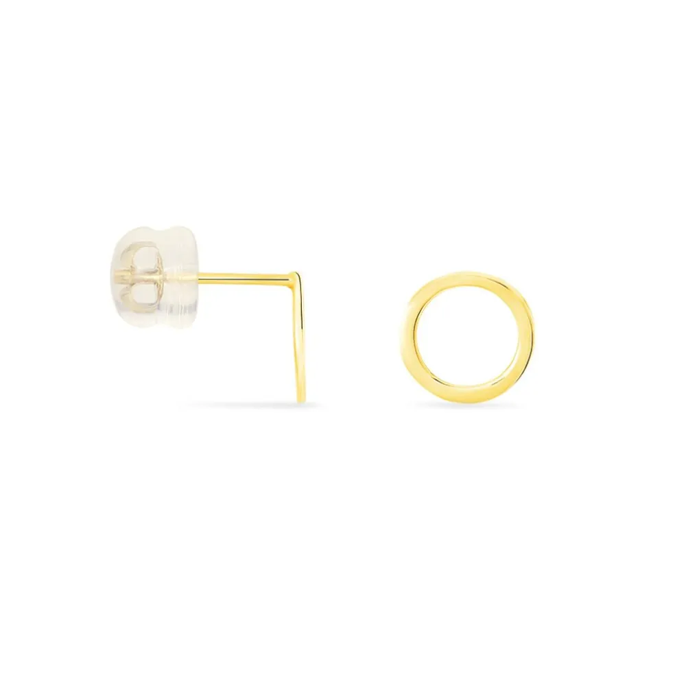 Boucles D'oreilles Puces Berangere Cercle Or Jaune