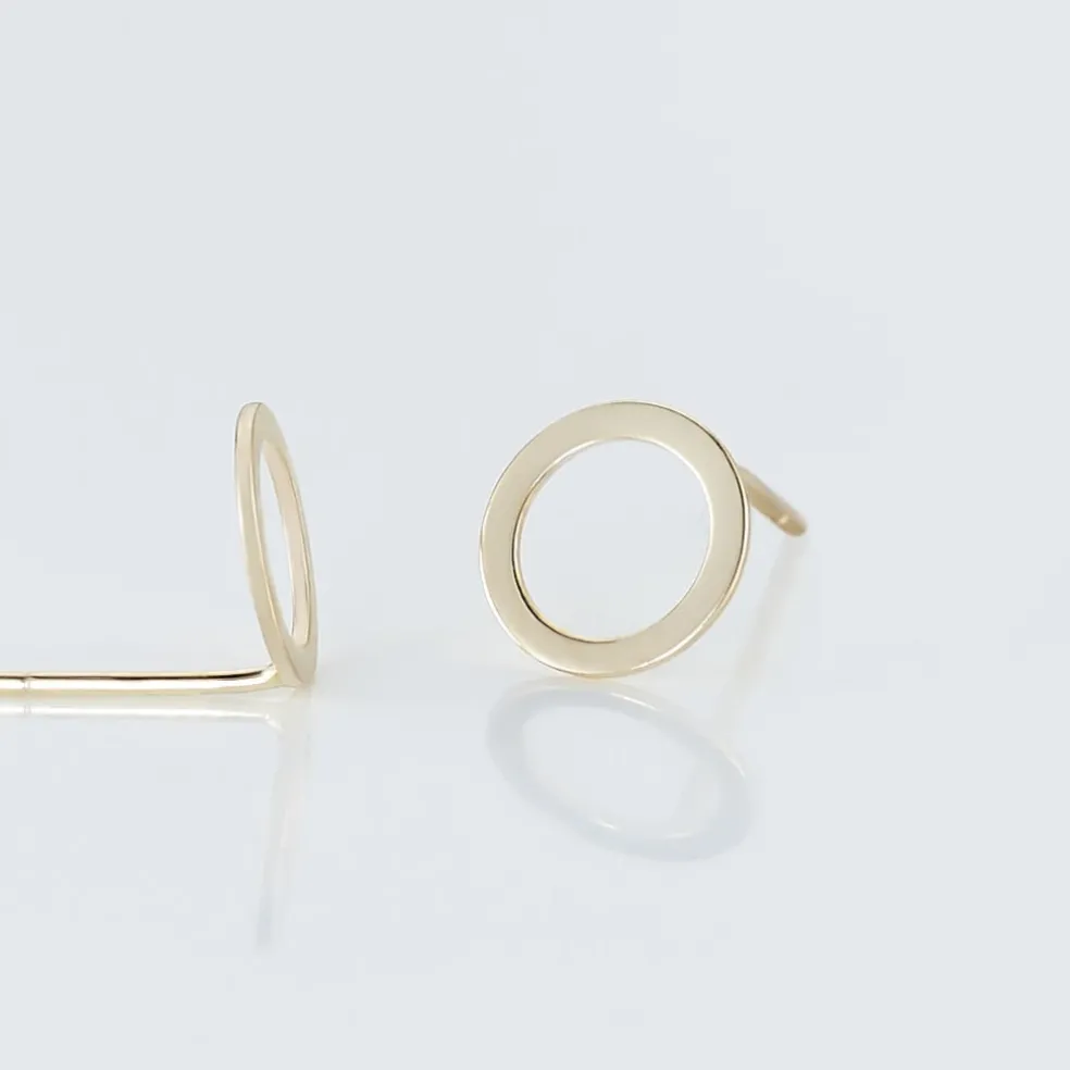 Boucles D'oreilles Puces Berangere Cercle Or Jaune