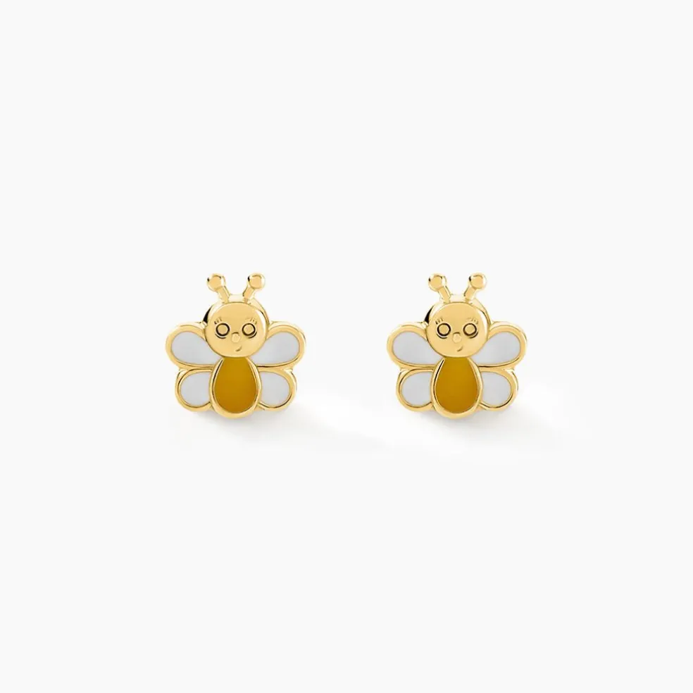 Boucles D'oreilles Puces Buz Or Jaune