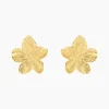 Boucles D'oreilles Puces Barbade Acier Jaune