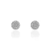 Boucles D'oreilles Puces Classic Or Blanc Oxyde De Zirconium