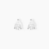 Boucles D'oreilles Puces Clarysse Argent Blanc Oxyde De Zirconium