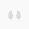 Boucles D'oreilles Puces Cloélie Argent Blanc
