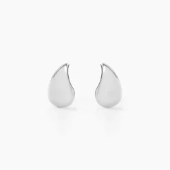 Boucles D'oreilles Puces Cloélie Argent Blanc