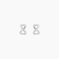 Boucles D'oreilles Puces Cony Argent Blanc