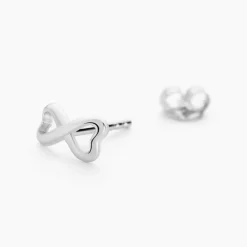 Boucles D'oreilles Puces Cony Argent Blanc