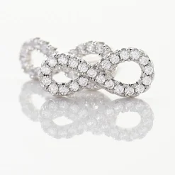 Boucles D'oreilles Puces Clélia Argent Blanc Oxyde De Zirconium