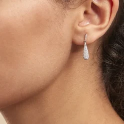 Boucles D'oreilles Puces Celine Or Blanc Diamant