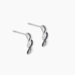 Boucles D'oreilles Puces Callune Or Blanc Diamant