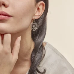 Boucles D'oreilles Puces Claudio Or Blanc