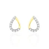 Boucles D'oreilles Puces Chrystalise Or Jaune Diamant