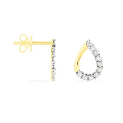 Boucles D'oreilles Puces Chrystalise Or Jaune Diamant