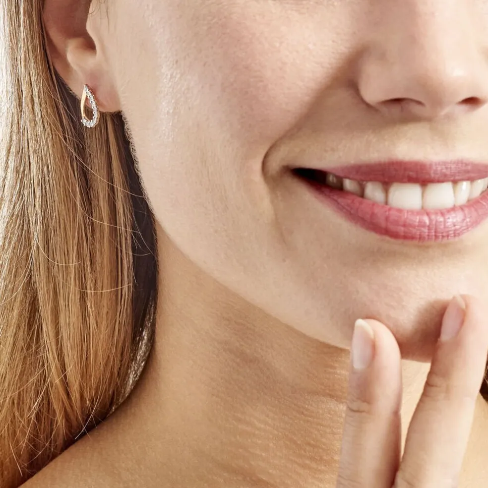 Boucles D'oreilles Puces Chrystalise Or Jaune Diamant