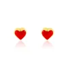 Boucles D'oreilles Puces Coralie Coeur Or Jaune