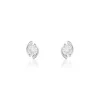 Boucles D'oreilles Puces Couteau Argent Blanc Oxyde De Zirconium