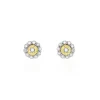 Boucles D'oreilles Puces Charletta Or Jaune Diamant