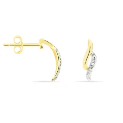 Boucles D'oreilles Puces Callum Or Jaune Diamant