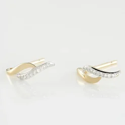 Boucles D'oreilles Puces Callum Or Jaune Diamant