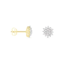 Boucles D'oreilles Puces Caliopee Or Jaune Diamant