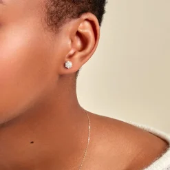 Boucles D'oreilles Puces Caliopee Or Jaune Diamant