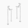 Boucles D'oreilles Puces Claodia Argent Blanc Oxyde De Zirconium