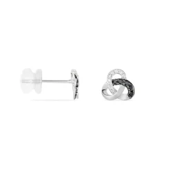 Boucles D'oreilles Puces Constellation Or Blanc Diamant