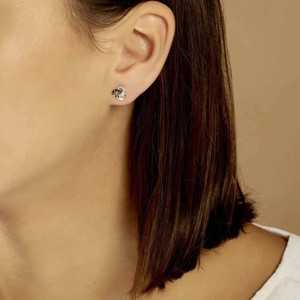 Boucles D'oreilles Puces Constellation Or Blanc Diamant