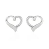 Boucles D'oreilles Puces Daviane Argent Blanc Oxyde De Zirconium