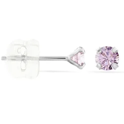 Boucles D'oreilles Puces Daria Or Blanc Oxyde De Zirconium