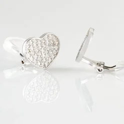 Boucles D'oreilles Puces Darwin Argent Blanc Oxyde