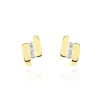 Boucles D'oreilles Puces Dolene Or Jaune Diamant