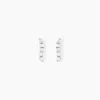 Boucles D'oreilles Puces Dahina Or Blanc Oxyde De Zirconium