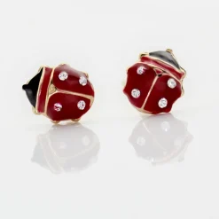 Boucles D'oreilles Puces Deena Or Jaune Oxyde De Zirconium