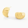 Boucles D'oreilles Puces Dieppe Acier Jaune