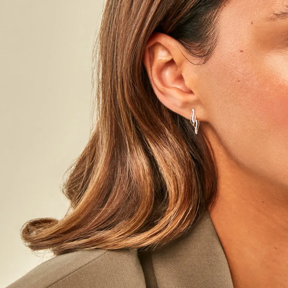 Boucles D'oreilles Puces Demelza Or Jaune Oxyde De Zirconium