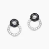 Boucles D'oreilles Puces Diana Argent Blanc Oxyde De Zirconium