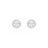 Boucles D'oreilles Puces Domitia Or Blanc Diamant