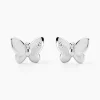 Boucles D'oreilles Puces Diep Argent Blanc Oxyde De Zirconium