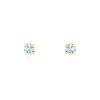 Boucles D'oreilles Puces daria Serti Griffe 2 Or Jaune Oxyde